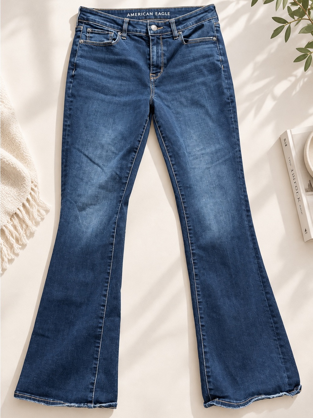 American Eagle Next Level Stretch Women’s 10 Regular High Rise Flare Jeans Dark